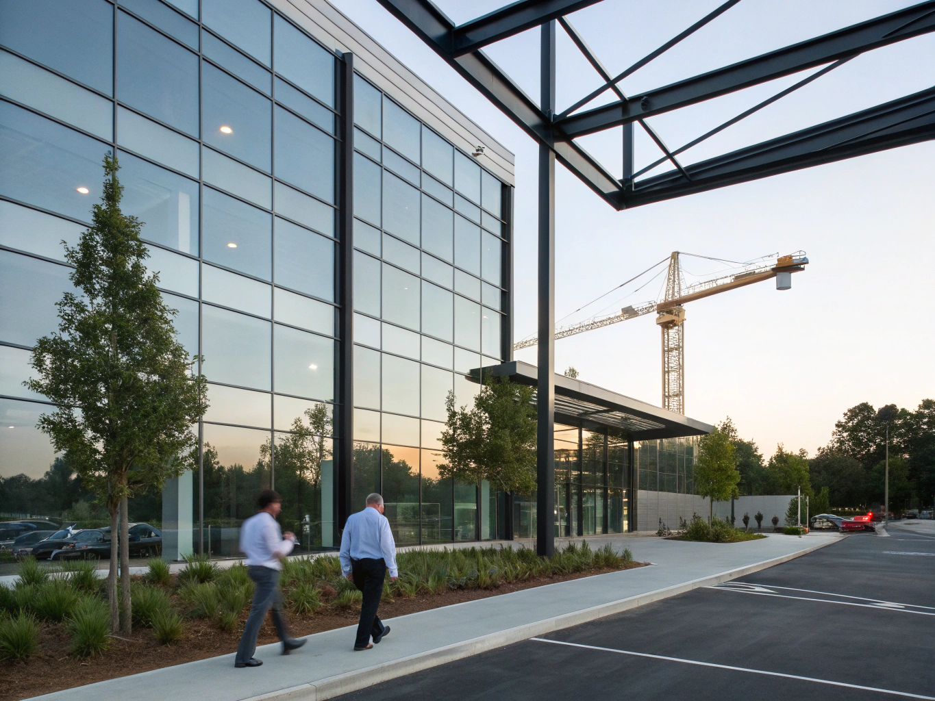 Modern commercial property and office park